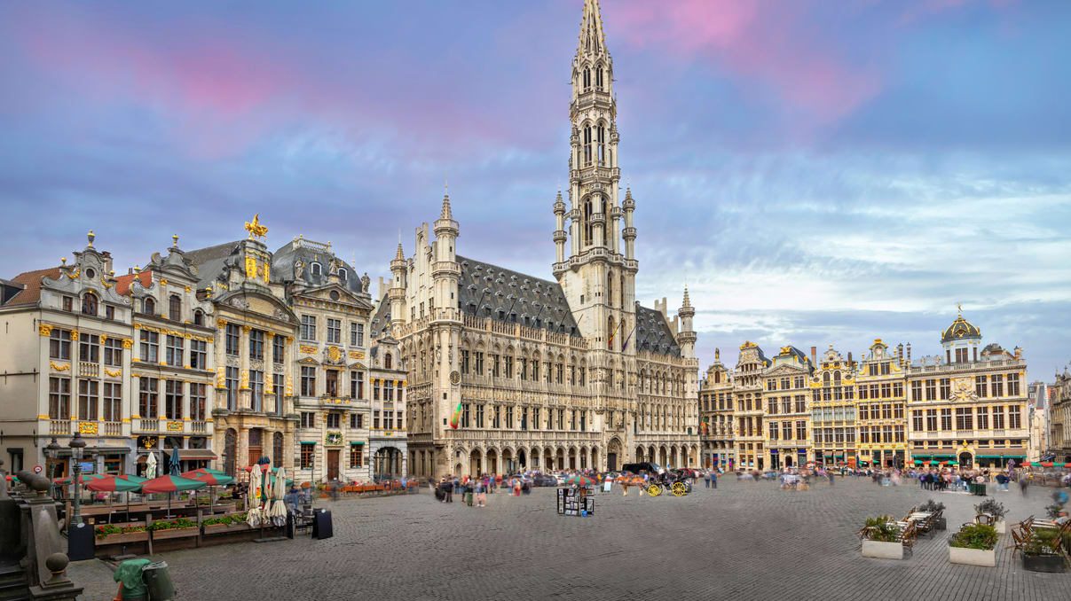 A square in brussels, belgium.