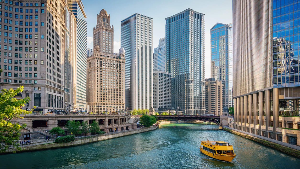 Chicago river, chicago, illinois.