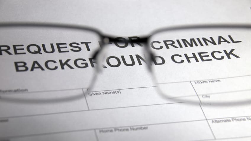 Request for criminal background check.