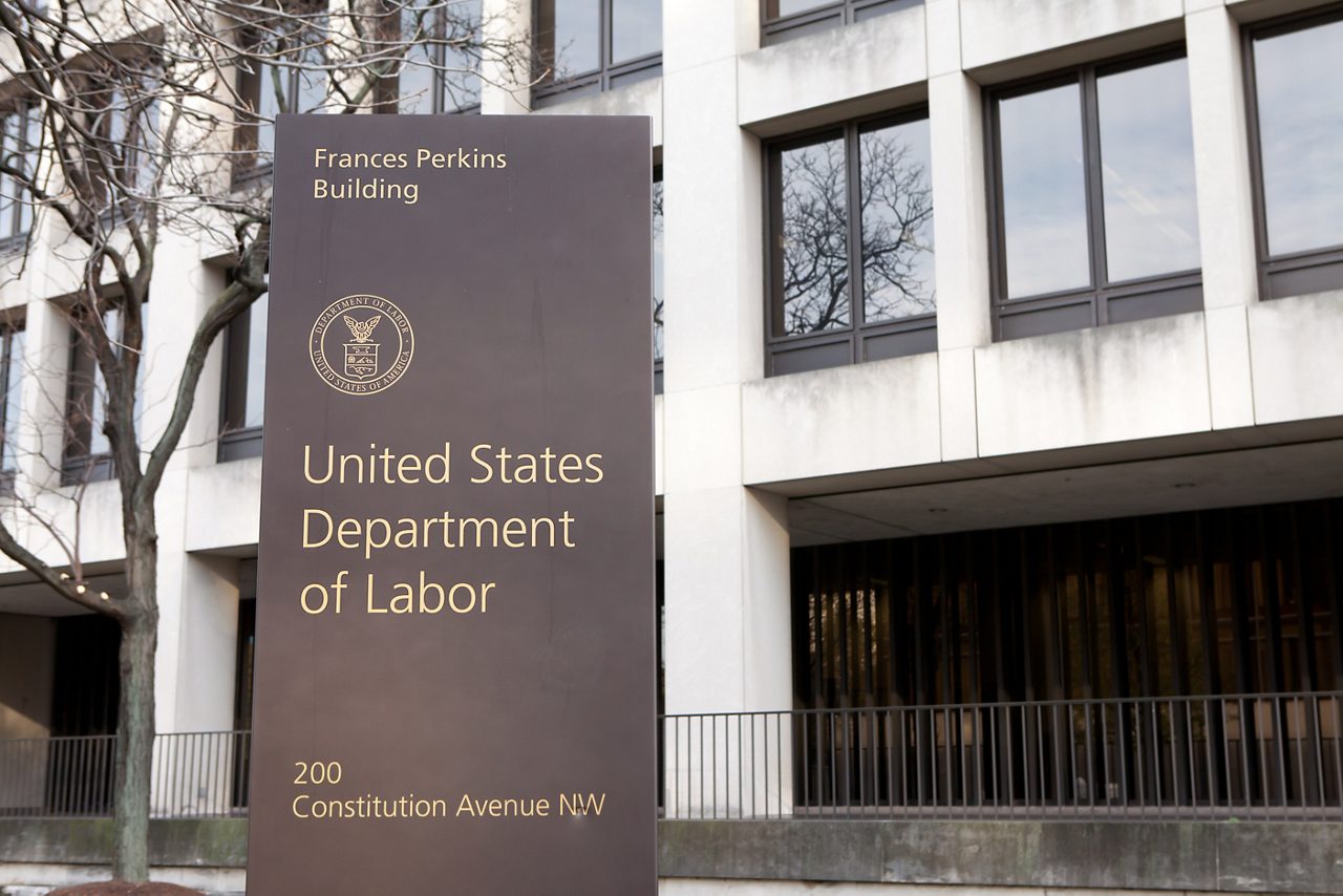 WASHINGTON, DC - NOVEMBER 12: United States Department of Labor in Washington, DC on November 12, 2015.