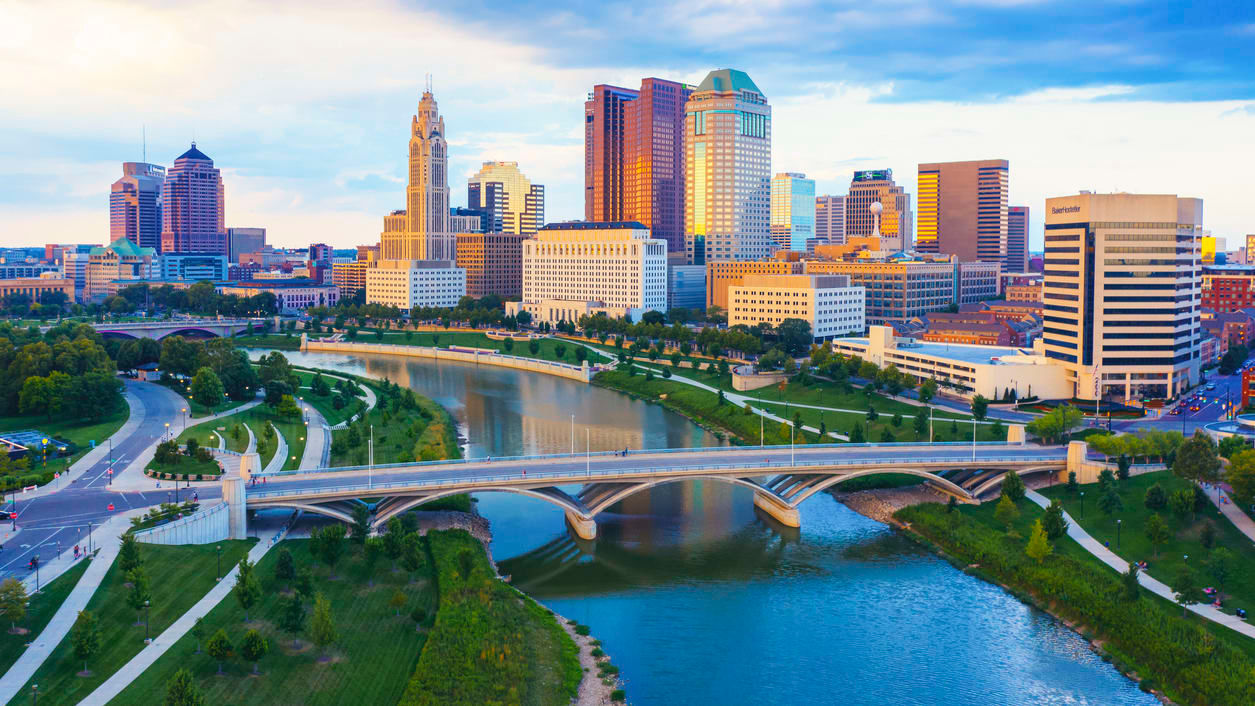 The skyline of cleveland, ohio.