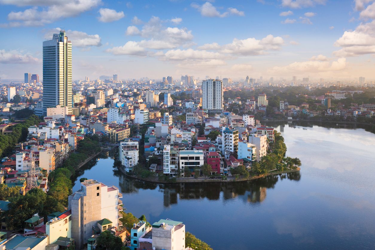 Skyline of Hanoi, Vietnam