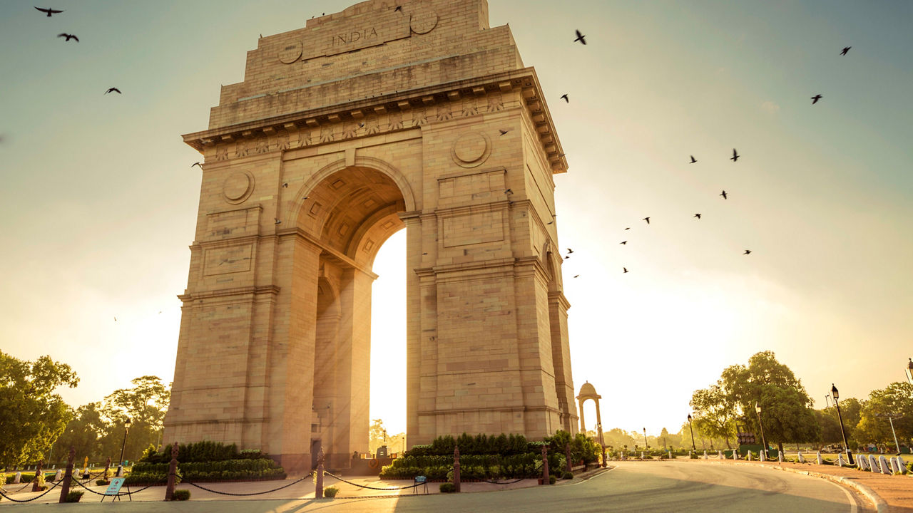India gate in new delhi, india.
