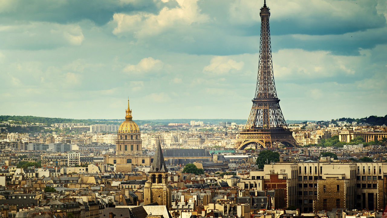 The eiffel tower in paris, france.