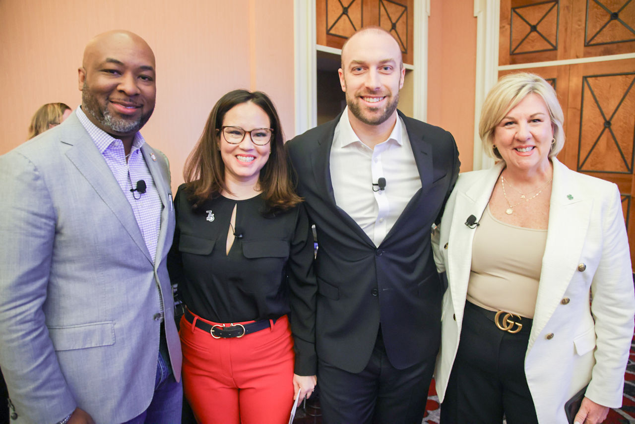 From left: Shannon Taylor, director of talent acquisition at JCPenney; Nicole Belyna, director of talent acquisition and inclusion for SHRM;  Justin Fronberg, executive director of talent acquisition for MGM Resorts International; and Carol McDaniel, vice president of talent acquisition at Providence health care system, spoke April 15 at the SHRM Talent Conference & Expo 2024 