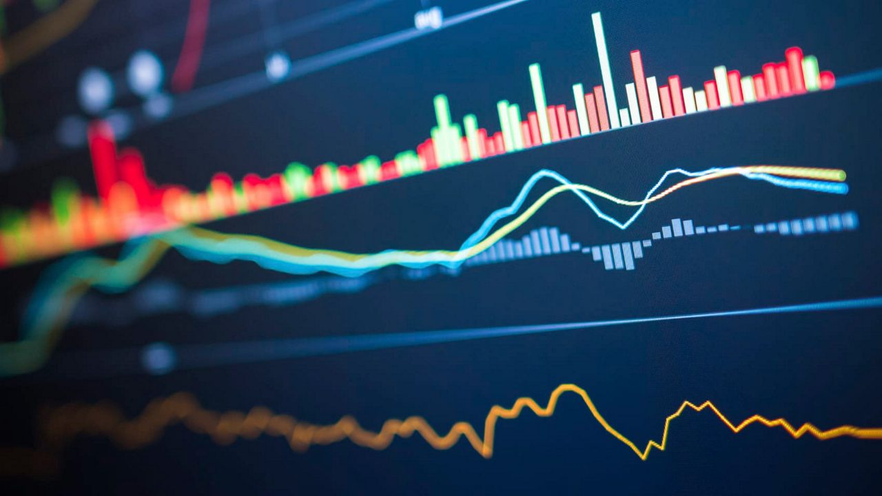 A close up of a computer screen showing financial data.