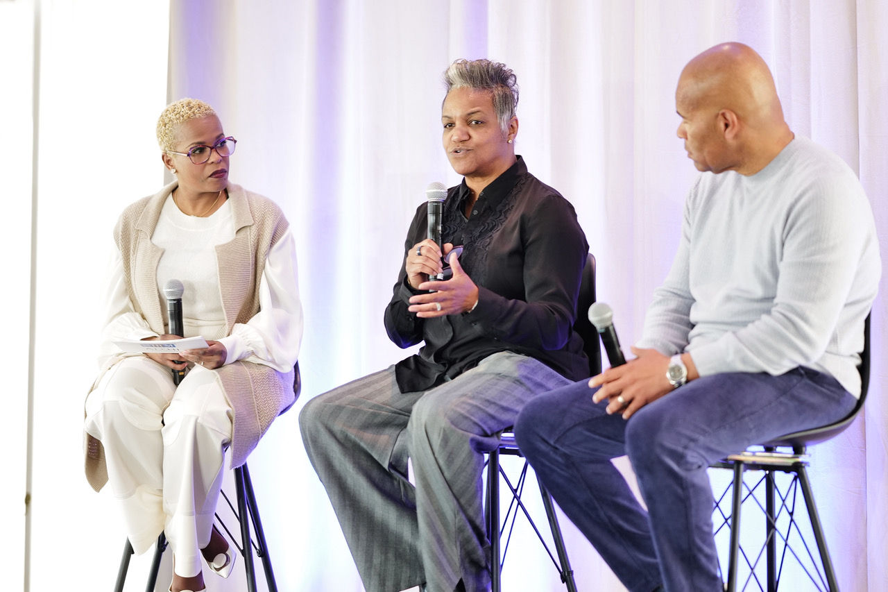 A panel at AI+ HI in San Francisco discusses Inclusion & Diversity work.