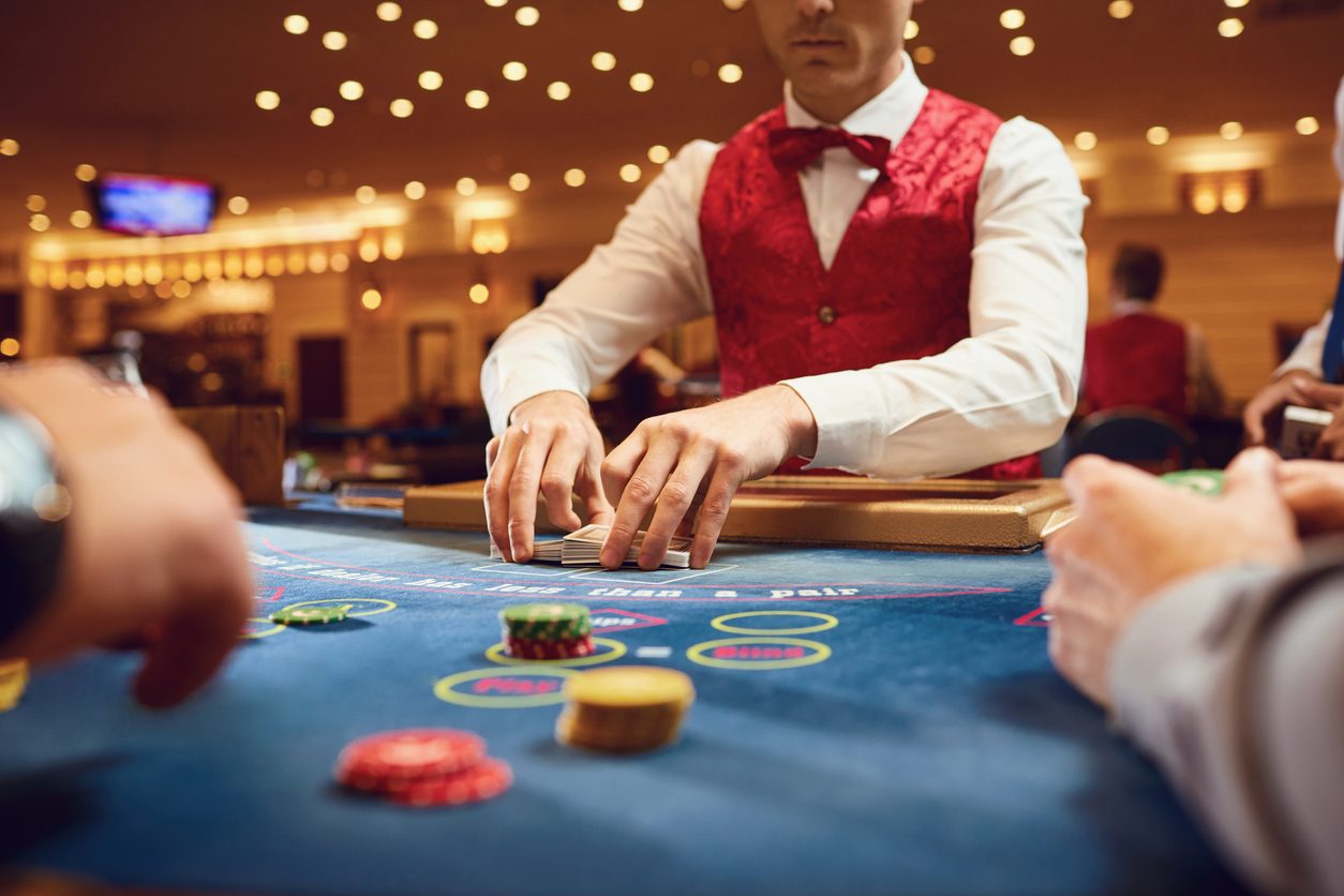 card dealer at casino