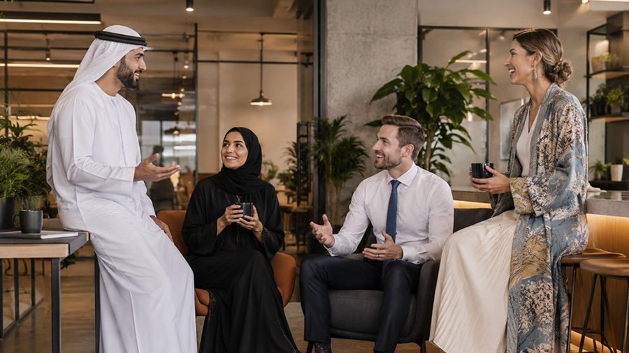 Happy Meeting with People Clapping