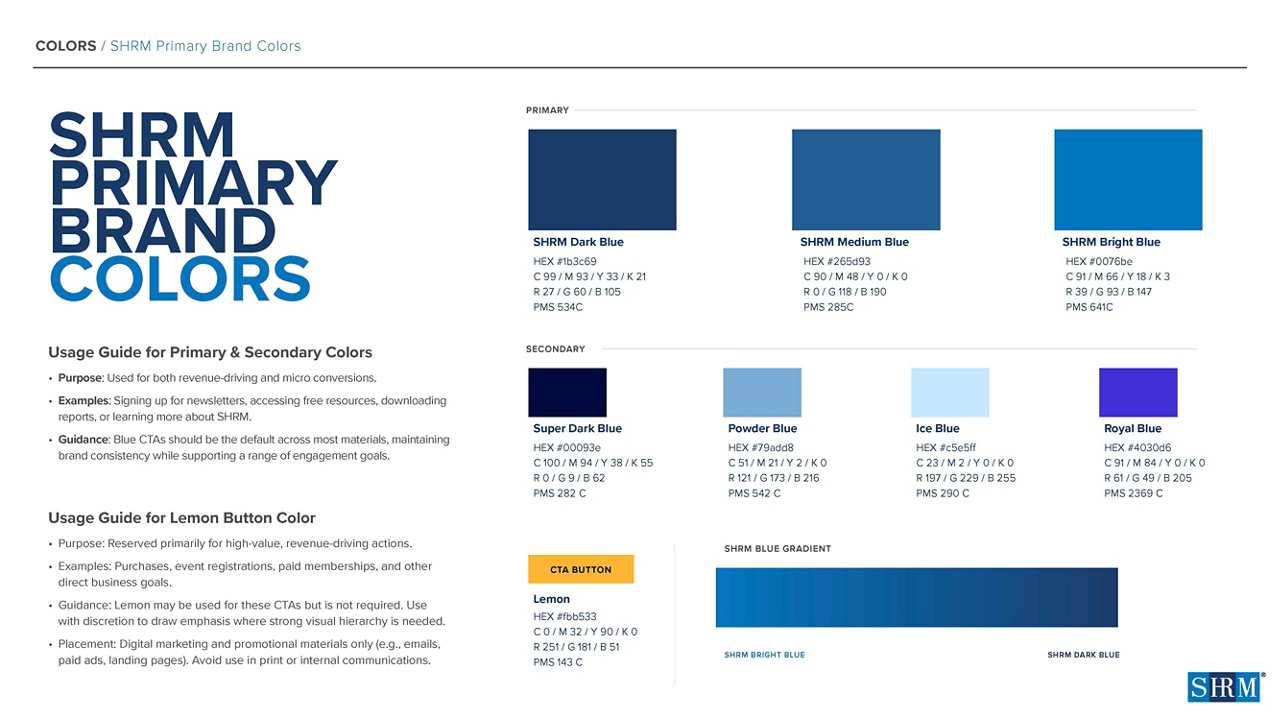 SHRM Certification Prep System and Certification Prep+ Colors