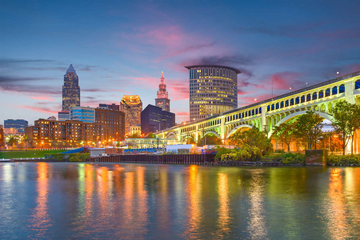 Cleveland skyline.