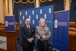 Alex Alonso and Rep. Nikki Budzinkski