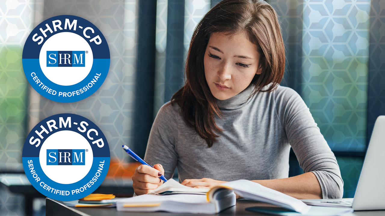 person studying for exam