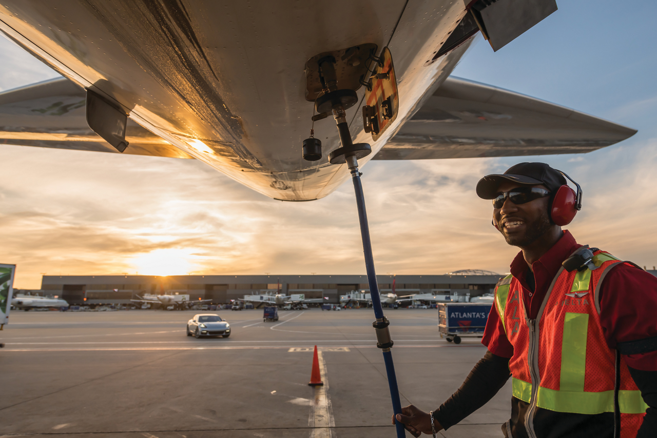 Ramp agent working under an aircraft





<b>Delta-owned. No expiration date, unrestricted use.</b>





Employee:  Alvin Shorter, Ramp Agent 





These images are protected by copyright. Delta has acquired permission from the copyright owner to the use the images for specified purposes and in some cases for a limited time. If you have been authorized by Delta to do so, you may use these images to promote Delta, but only as part of Delta-approved marketing and advertising. Further distribution (including providing these images to third parties), reproduction, display, or other use is strictly prohibited.