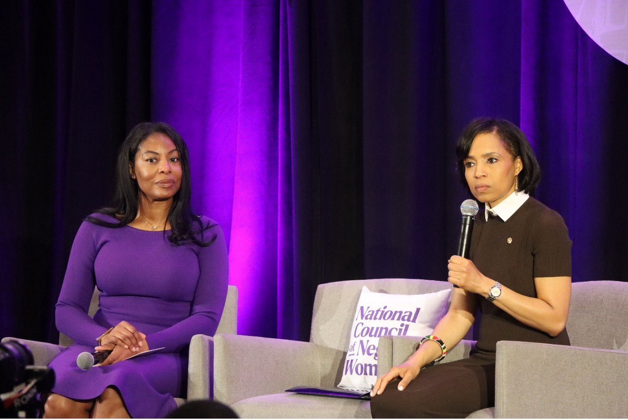 Emily M. Dickens with Senator Angela Alsobrooks on Panel