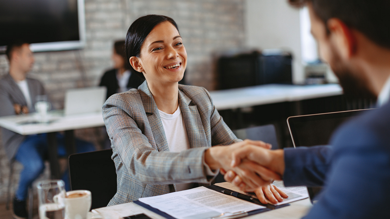 Employees Shaking Hands