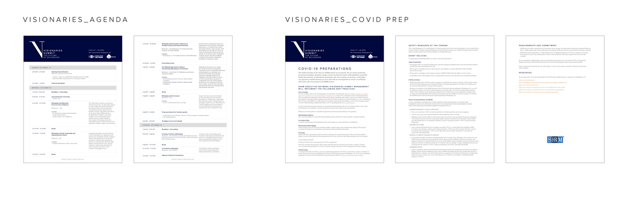 Visionaries Agenda and COVID Prep