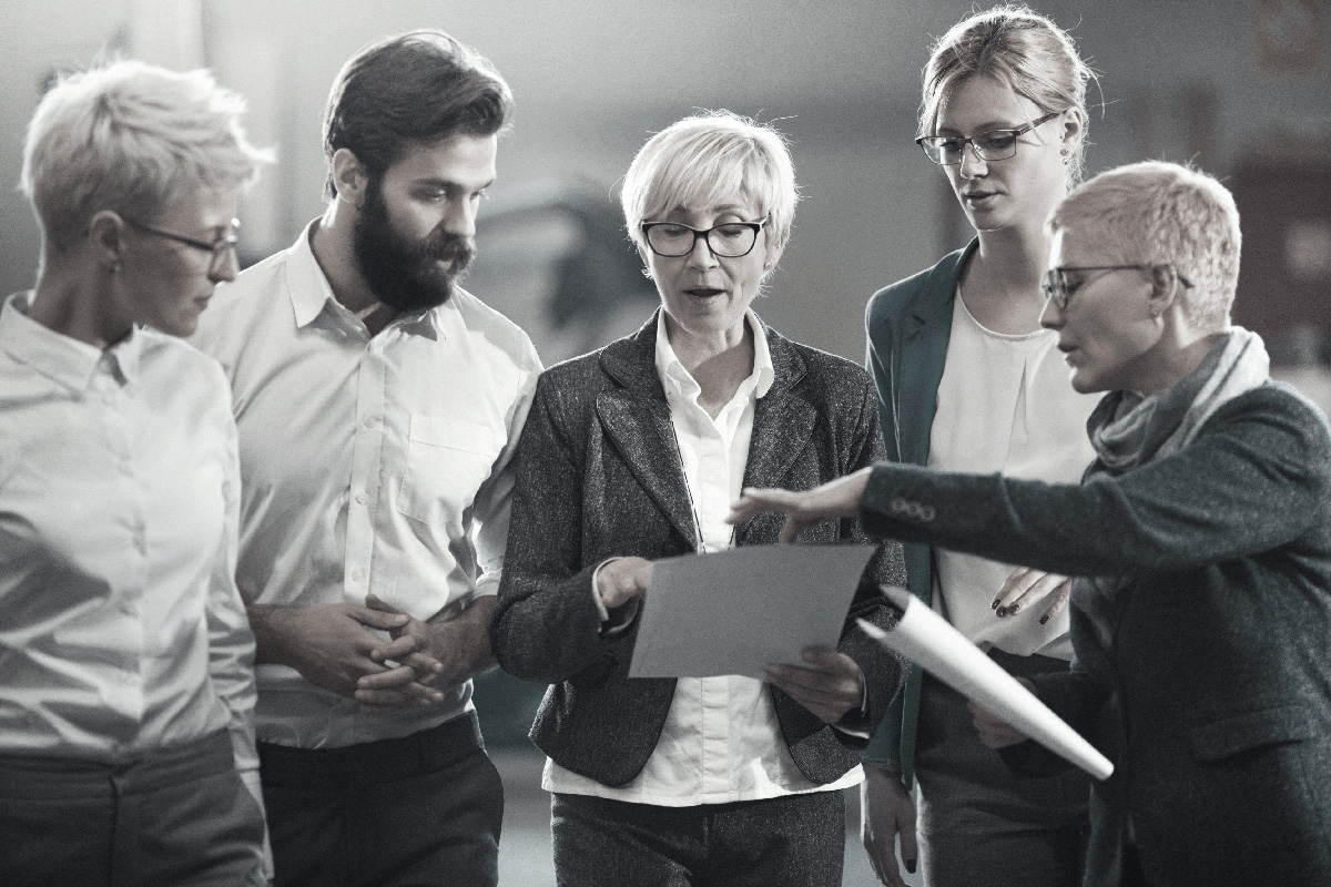 Execs in Standup Meeting