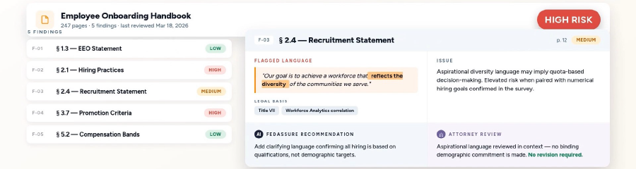 FedAssure application screen