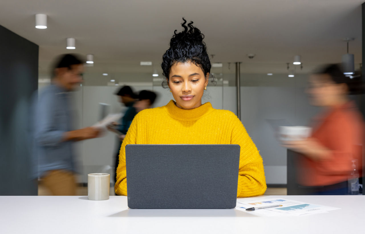 focused woman