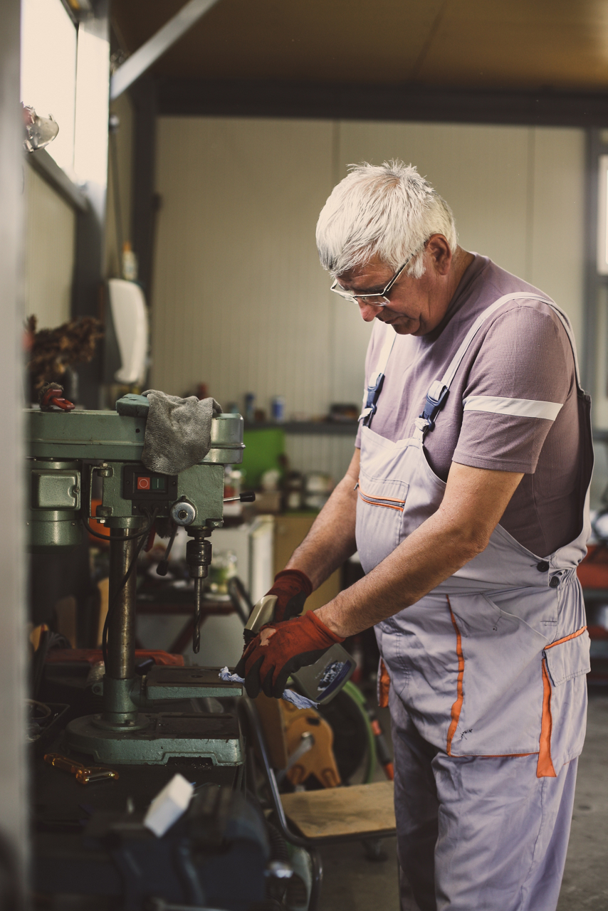 Man working garage