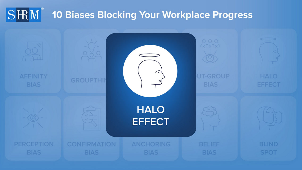 Graphic of a person with a halo over their head.