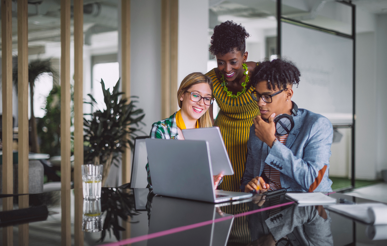 Business team working together