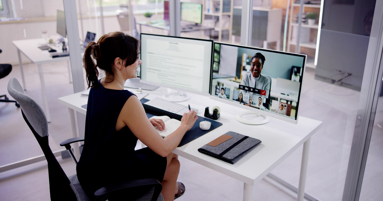 Online Video Conference Job Interview Meeting Call