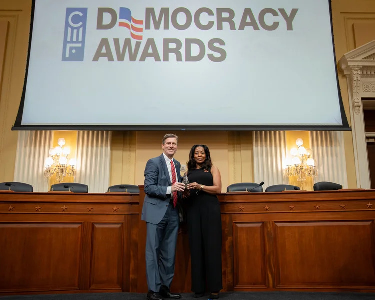Emily M. Dickens presented the Excellence in Congressional Management Award at CMF's 9th Annual Democracy Awards