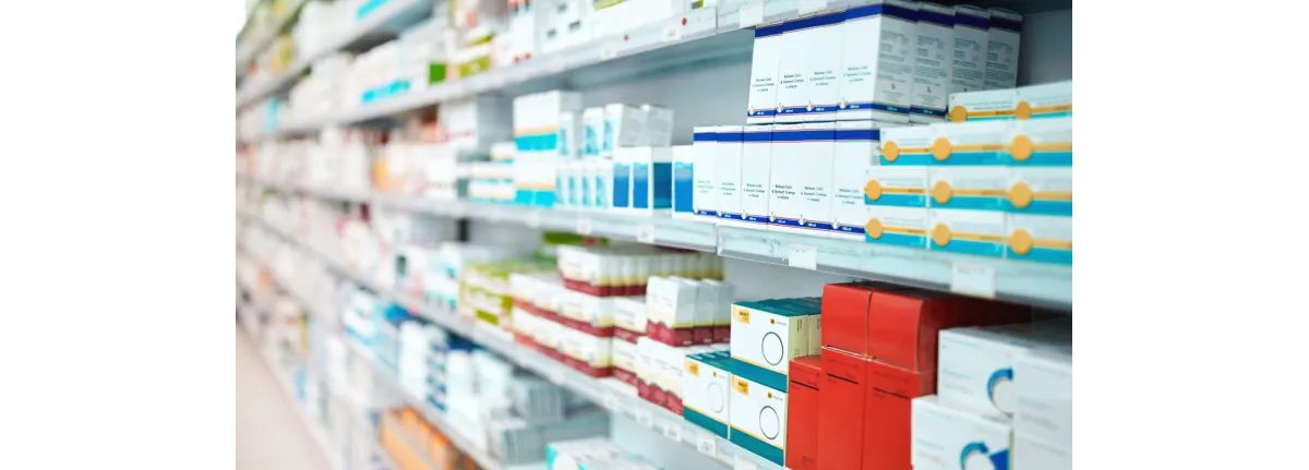 various prescription drugs at a pharmacy