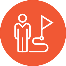 person and path icon