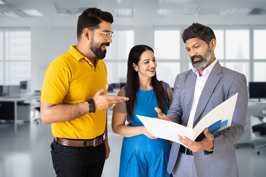 Business Leaders discussing business objectives