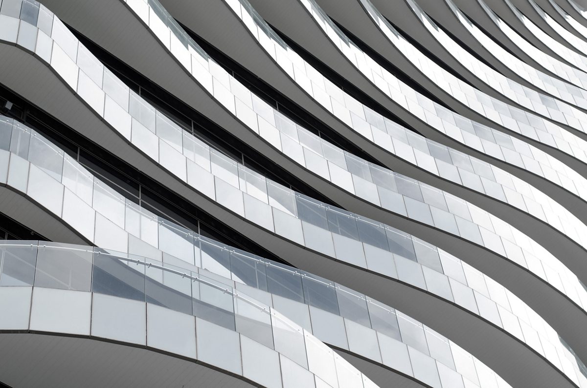 A series of terraced balconies.