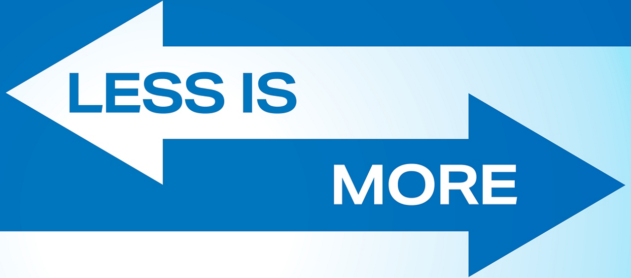 less is more - article cover image