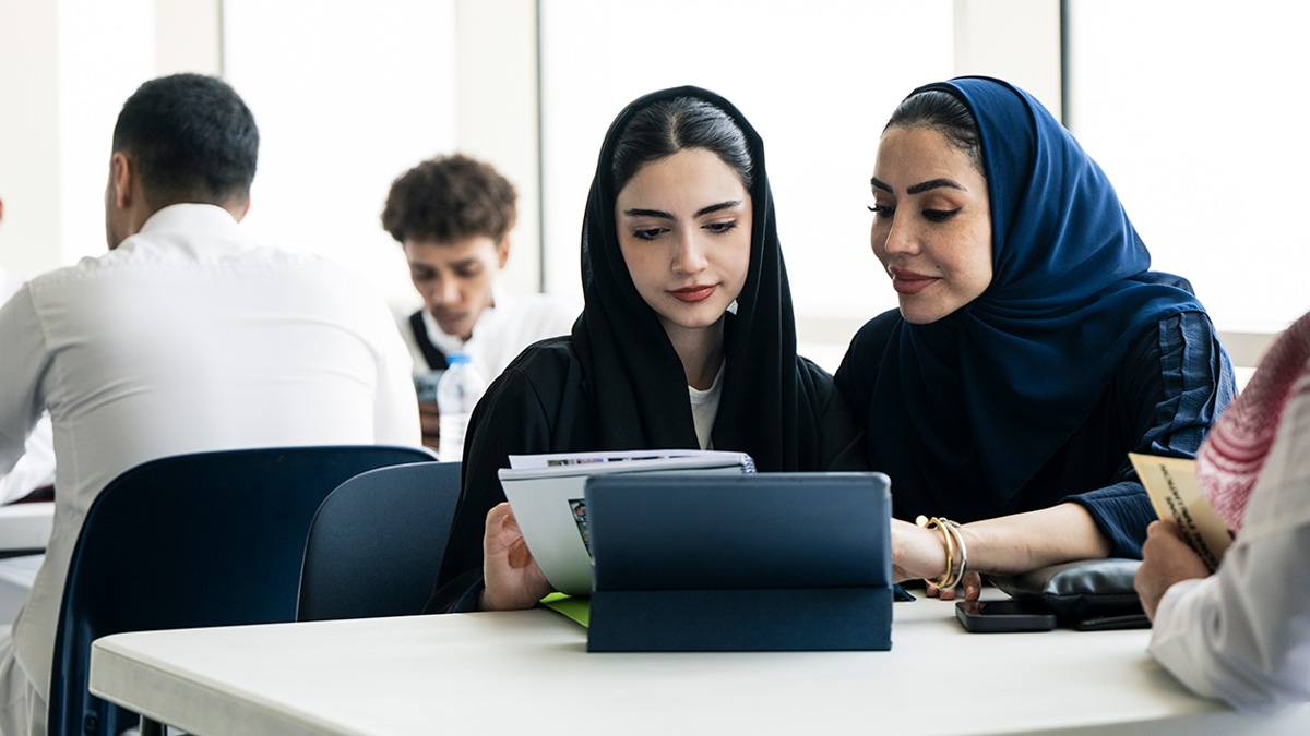 Workers collaborating