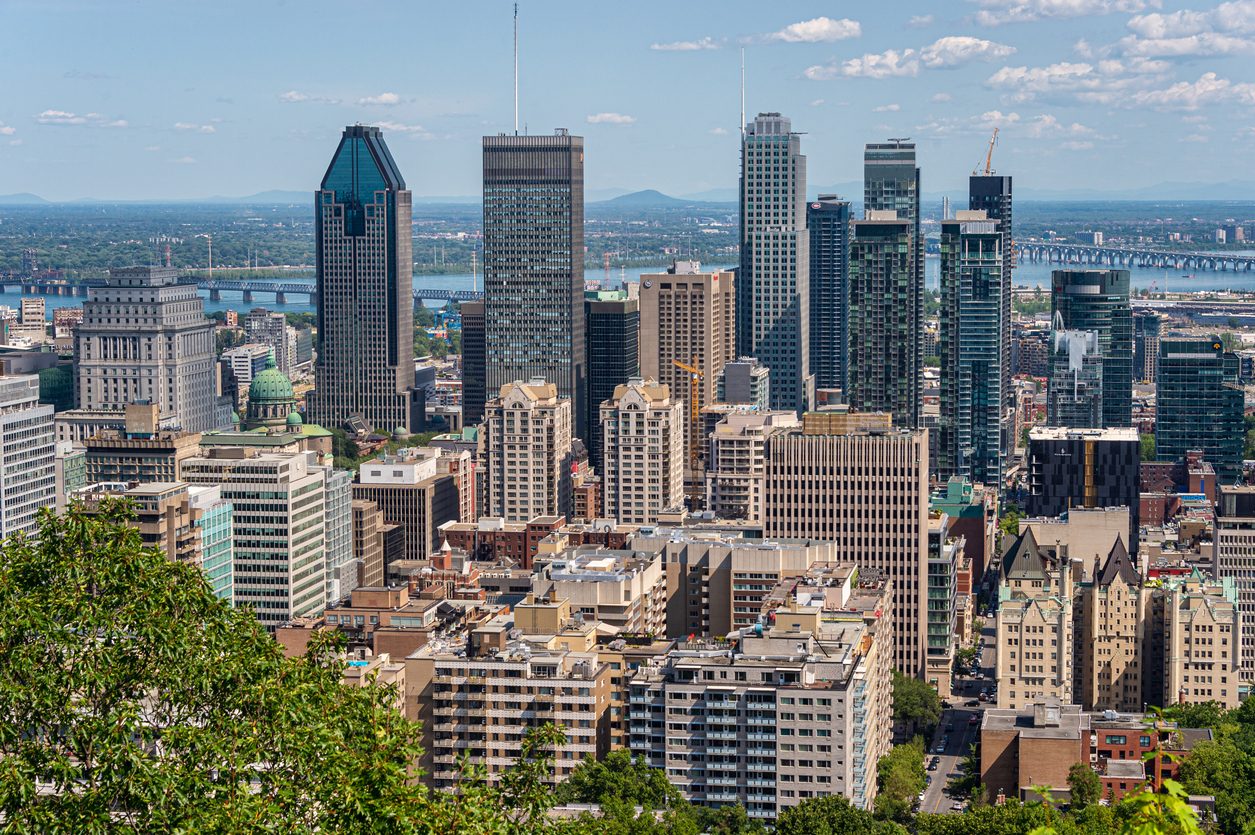 Montreal skyline from Mont Royal Mountain.