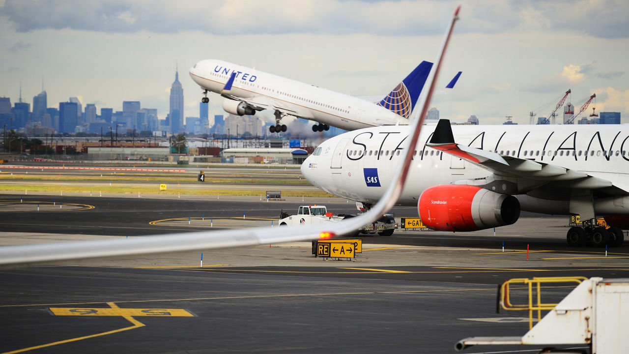 A large airplane on the tarmac.