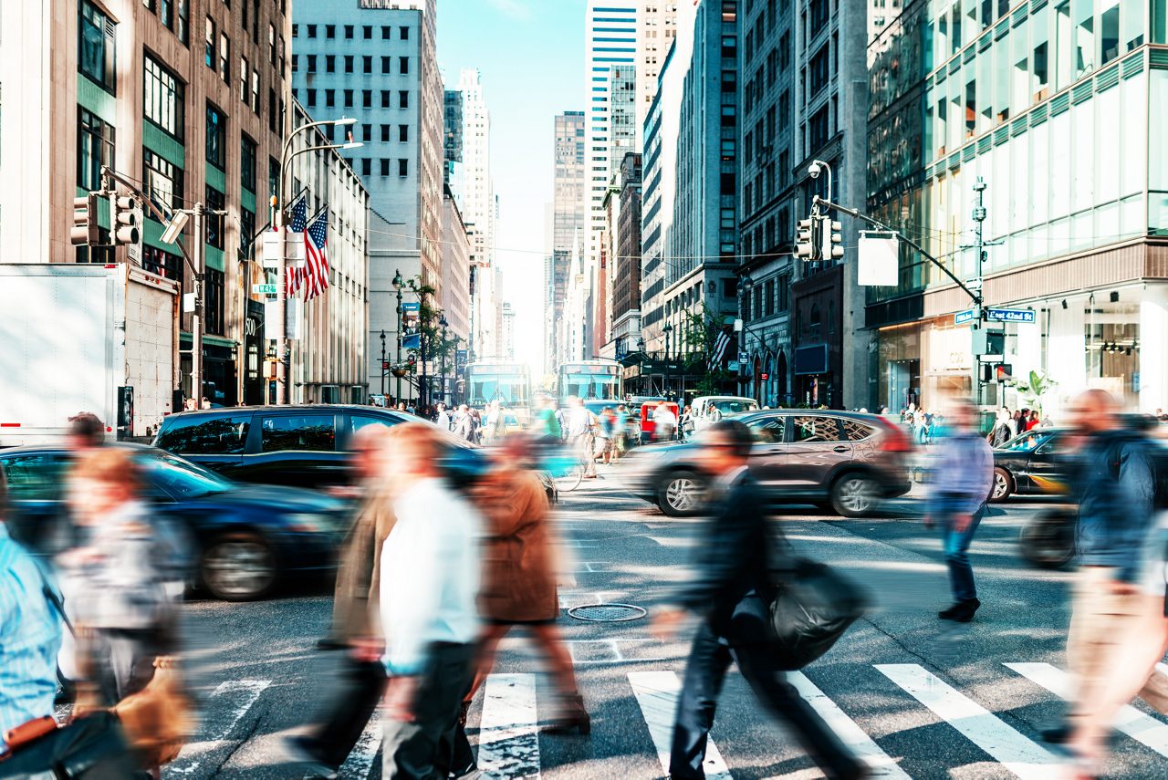 busy nyc street