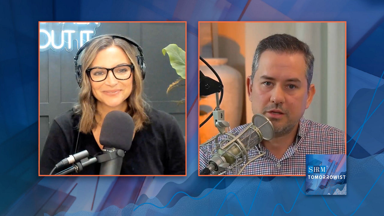 Paula Faris and Host Justin Brady on Tomorrowist