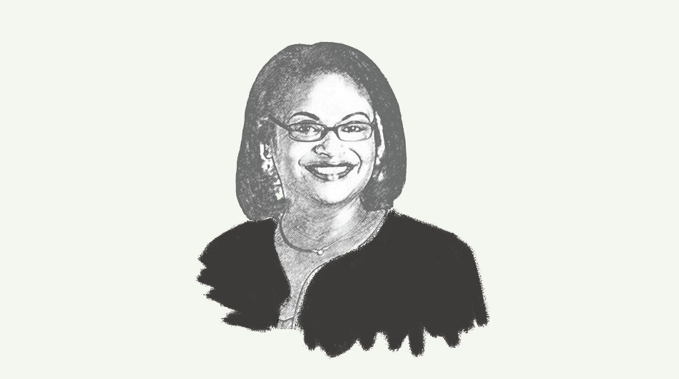 Illustrated headshot of Rhonda Morris