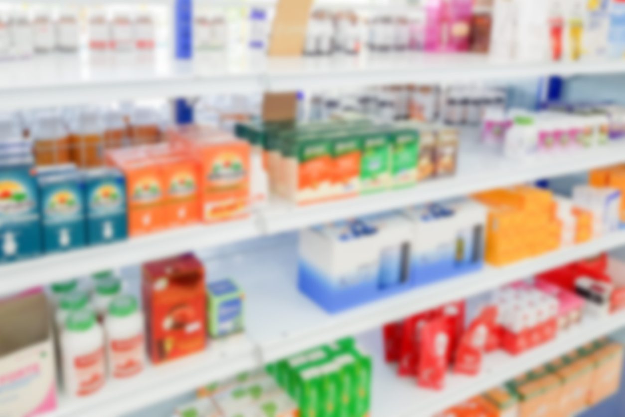 Medications at a pharmacy