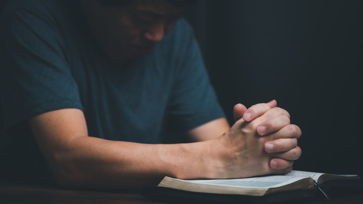 Praying over a Bible