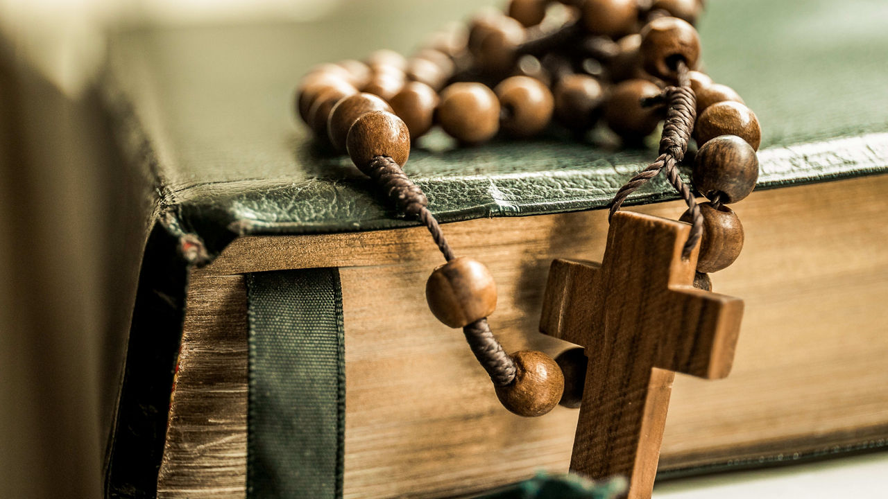 Crucifix and bible 