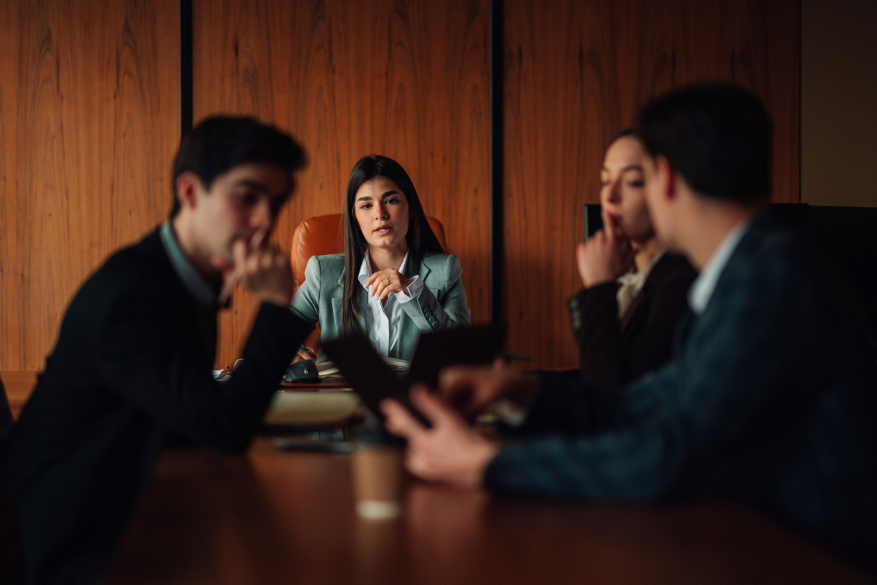 serious meeting