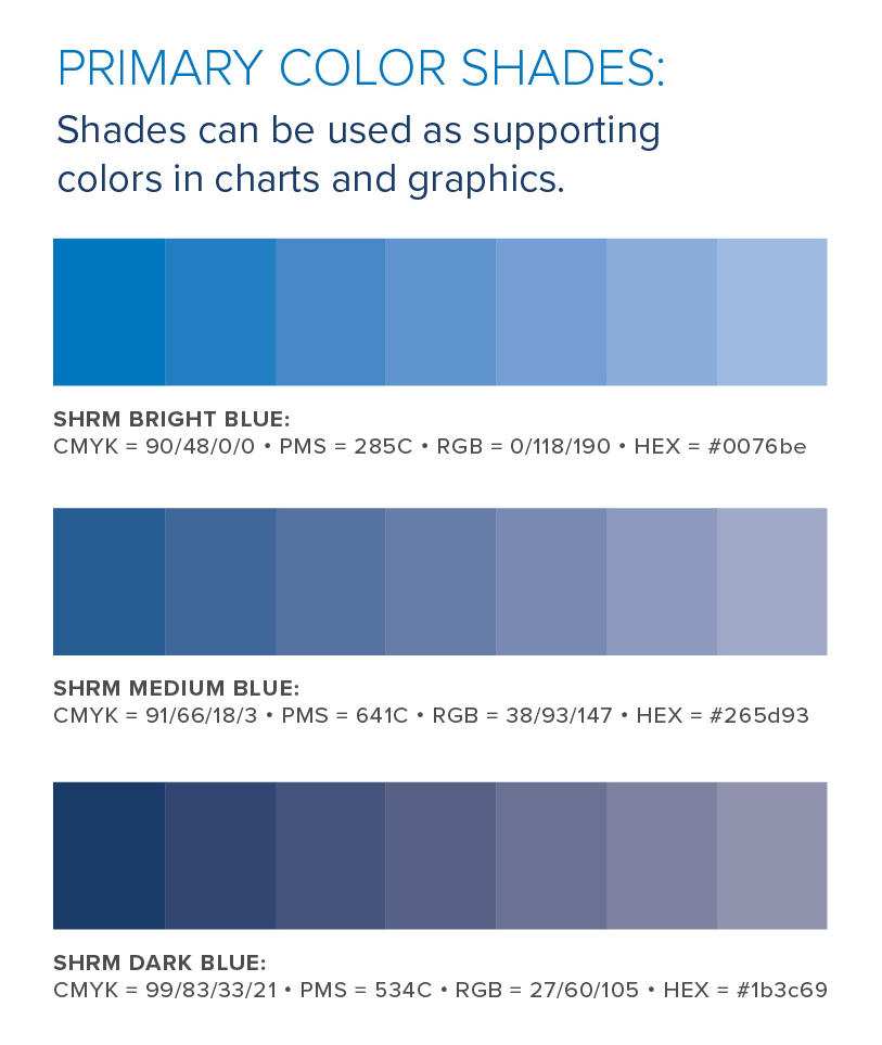 SHRM Supporting Colors Shades Primary