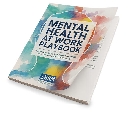 cover image for the SHRM Mental Health at Work Playbook
