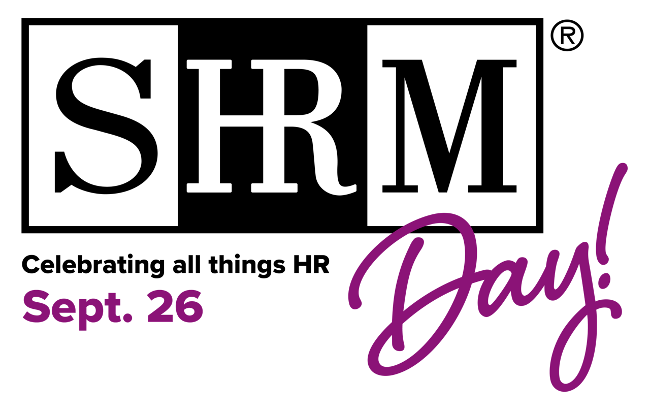 SHRM Day logo black and purple dates