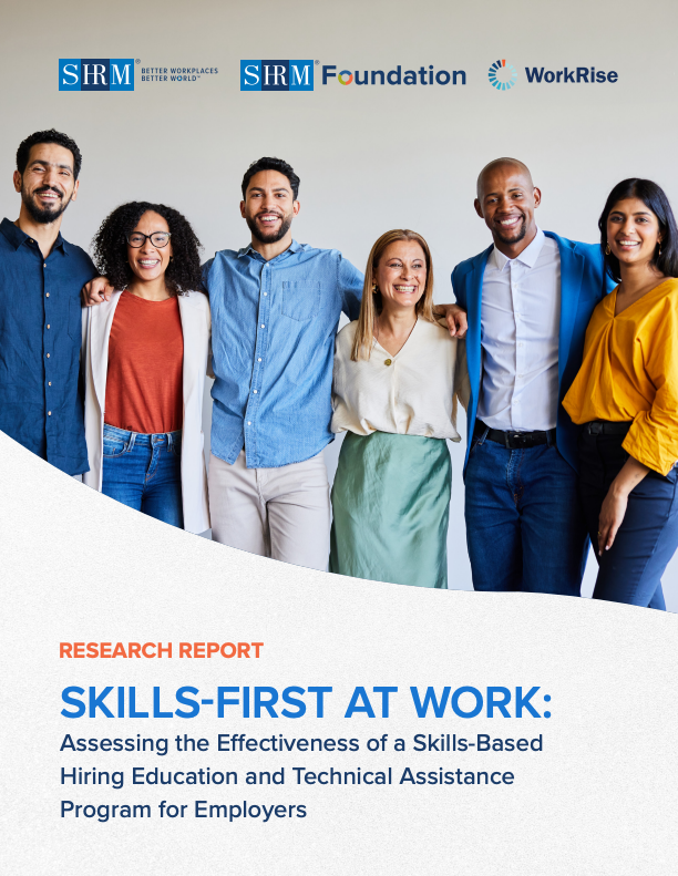 Cover of Skills First at Work research report