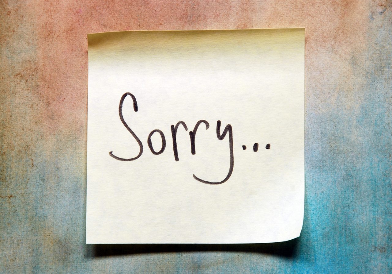 sorry note