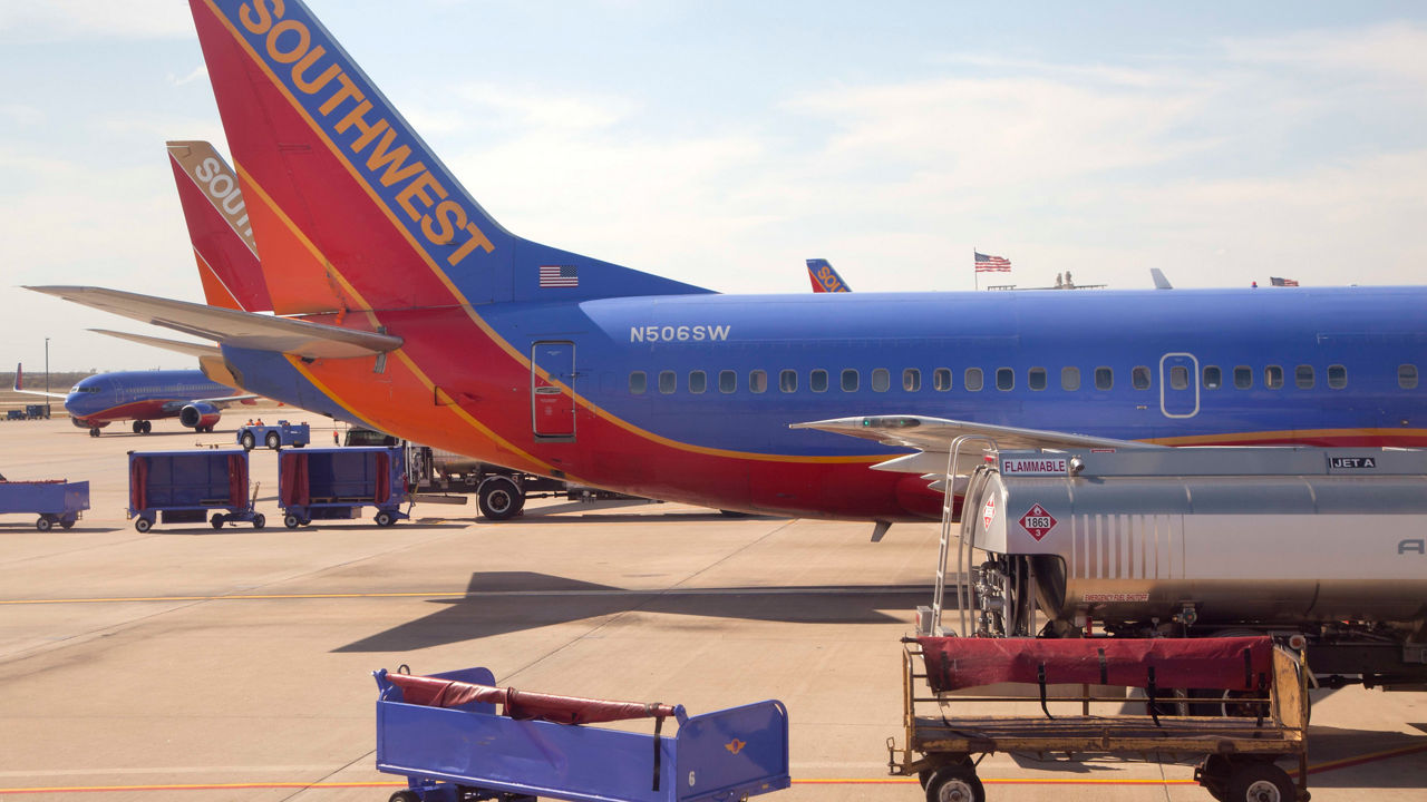 A southwest airlines plane.
